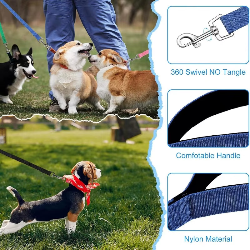 Solid Dog Leash for Large Dogs Pet Puppy Walking Training Lead Rope Big Dog Nylon Rope Long Leashes