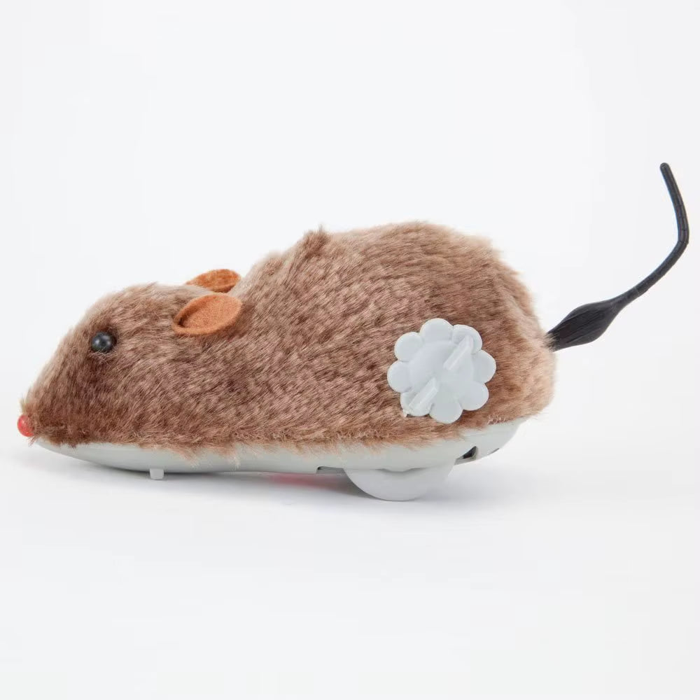 Pet Toy Funny Lifelike Plush Mouse Running Rat Toy for Cats Dogs Tail Mouse Pets Kids Random Color