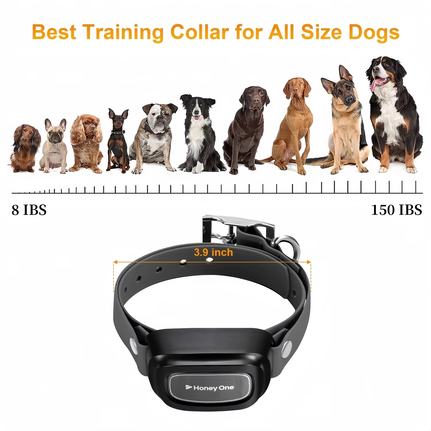 Remote Control Waterproof Pet Behaviorfor 8-150Lbs Puppy with Shock Vibration 3300Ft Electric Dog Training Collar for All Dogs