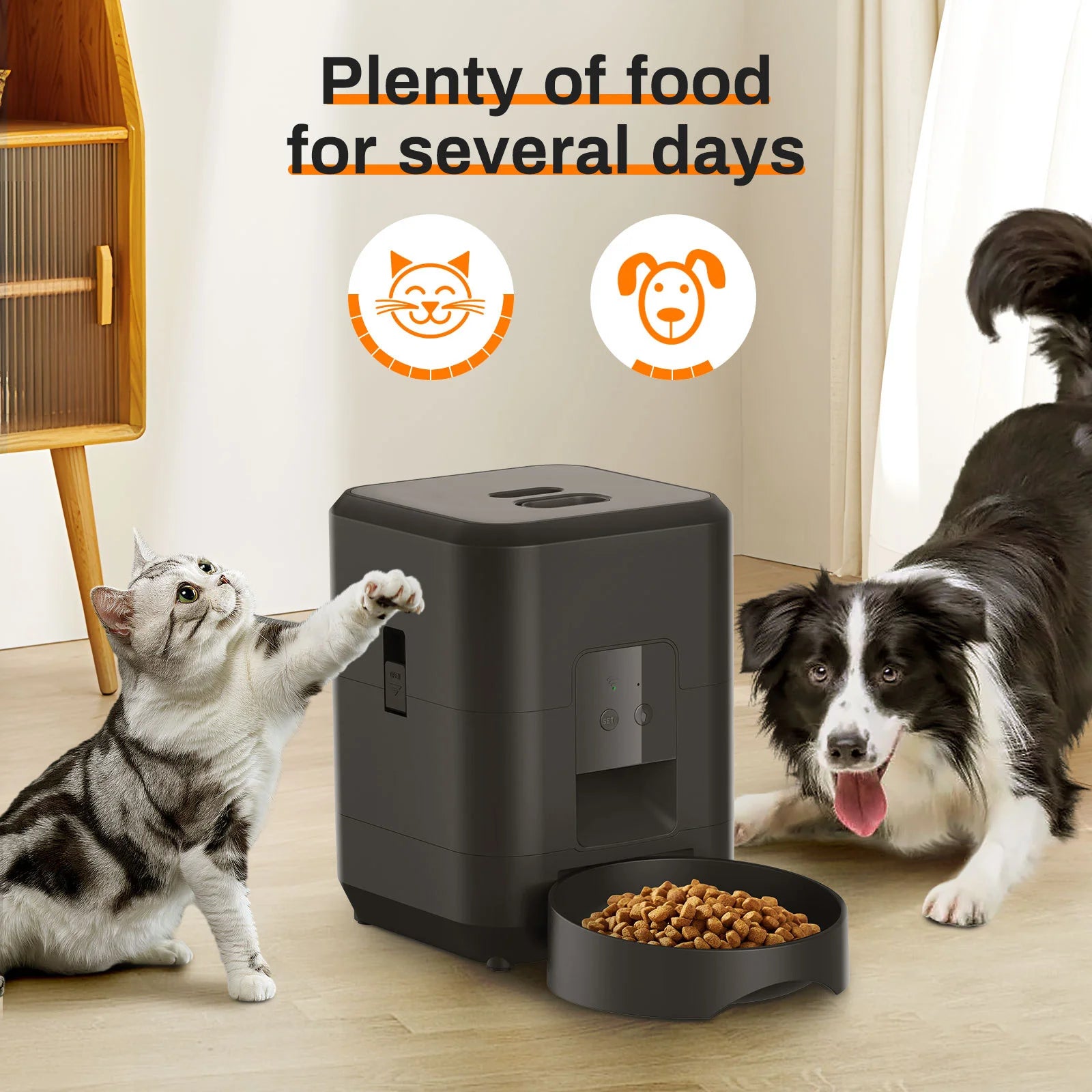 Smart Pet Feeder | Automatic, 2L Capacity for Cats & Dogs