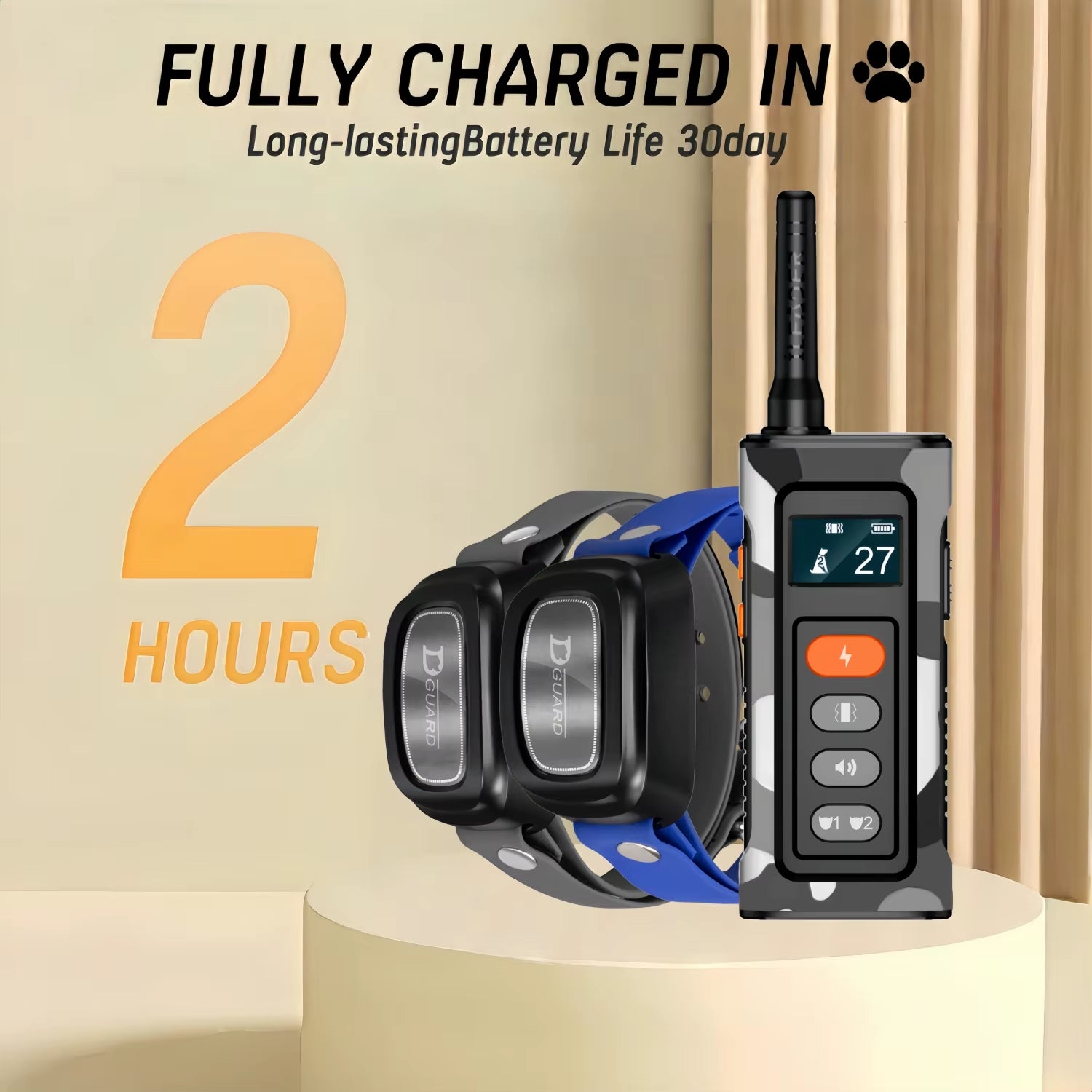 Remote Control Waterproof Pet Behaviorfor 8-150Lbs Puppy with Shock Vibration 3300Ft Electric Dog Training Collar for All Dogs