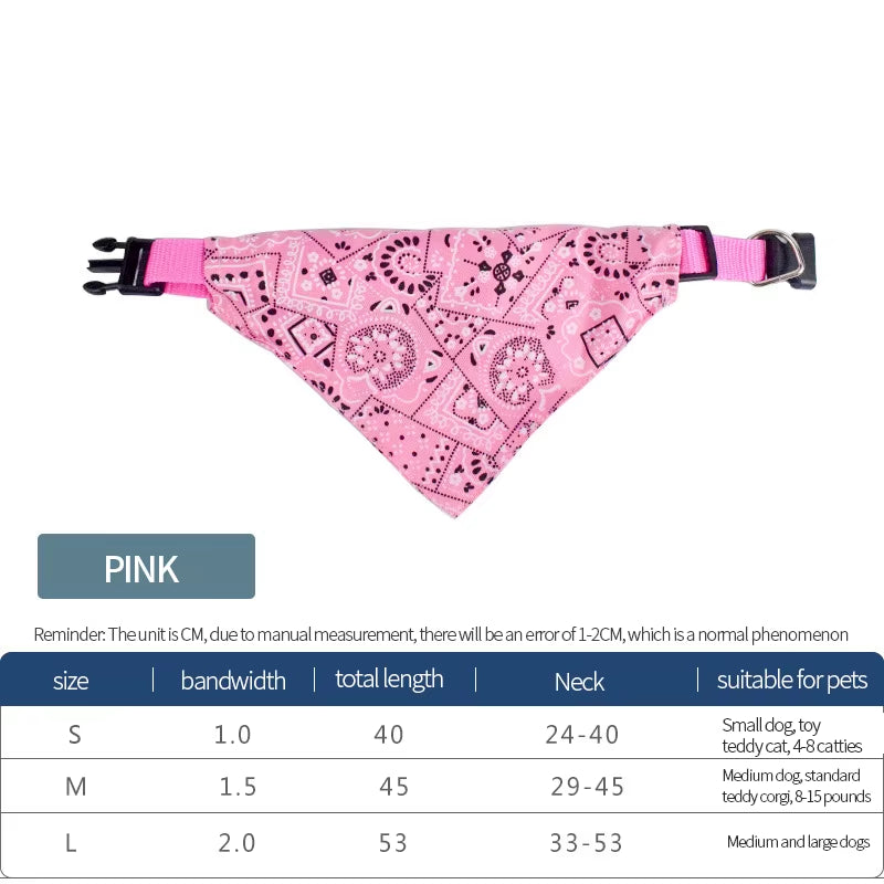 Pet Triangle Scarf Cat Dog Saliva Towel Printed Pets Dog Collar Adjustable Strap Kitten Puppy Saliva Neckerchief Pet Supplies