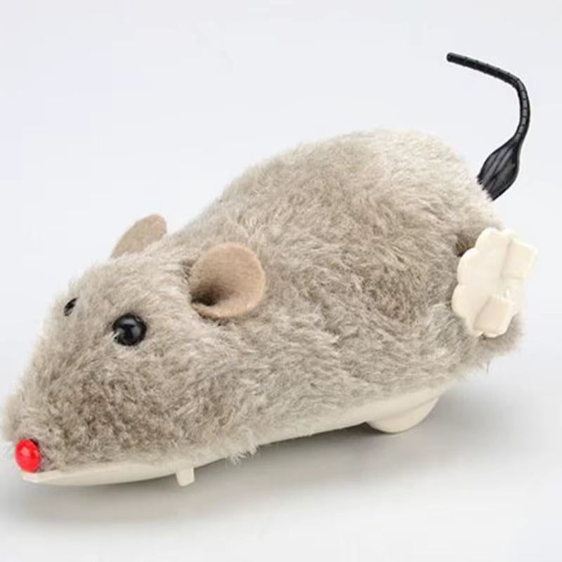 Pet Toy Funny Lifelike Plush Mouse Running Rat Toy for Cats Dogs Tail Mouse Pets Kids Random Color