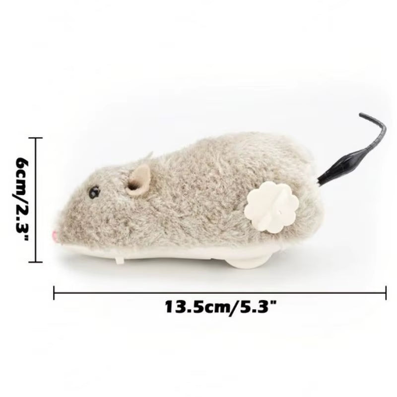 Pet Toy Funny Lifelike Plush Mouse Running Rat Toy for Cats Dogs Tail Mouse Pets Kids Random Color